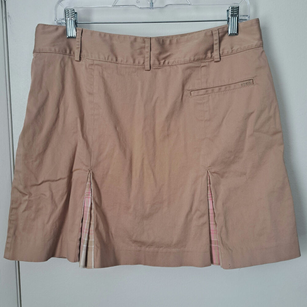 Izod XFG Stretch Khaki Plaid Skort Women's Size 8 - Picture 2 of 9